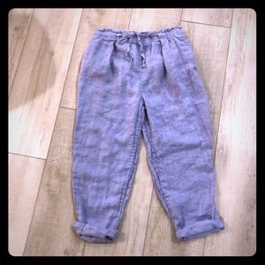 Boyfriend style linen pants